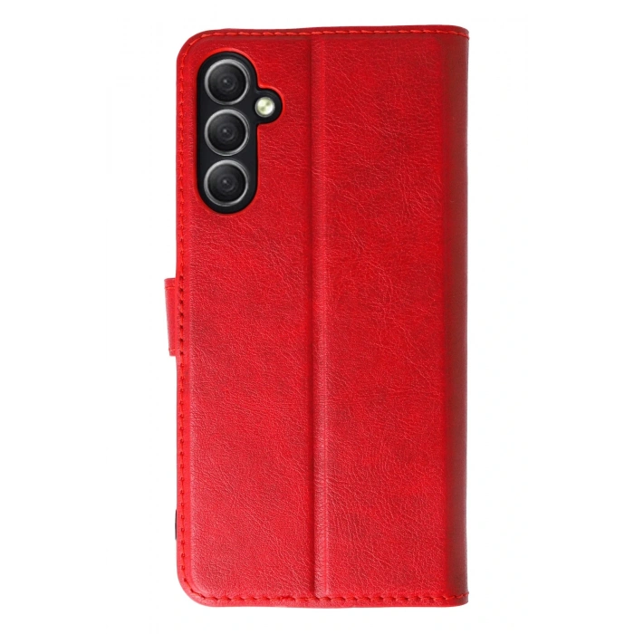 Samsung Galaxy A24 4G Kılıf Trend S Plus Kapaklı Kılıf - Kırmızı