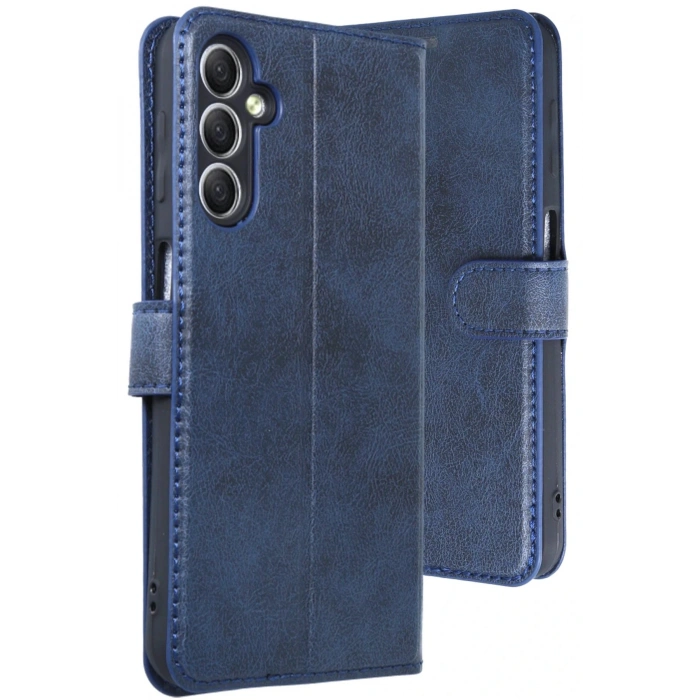 Samsung Galaxy A24 4G Kılıf Trend S Plus Kapaklı Kılıf - Lacivert