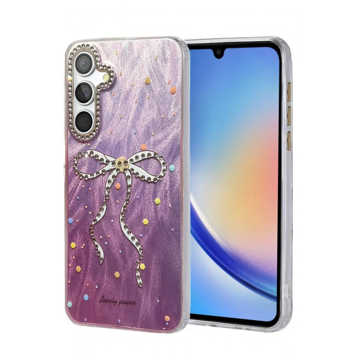 Samsung Galaxy A34 5G Kılıf Blade Aynalı Desenli Kapak - Desen 1