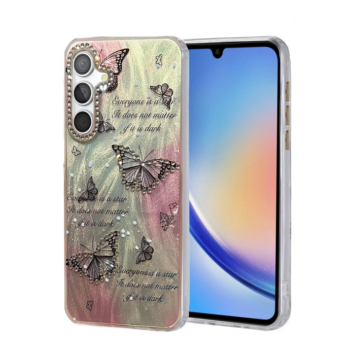 Samsung Galaxy A34 5G Kılıf Blade Aynalı Desenli Kapak - Desen 6