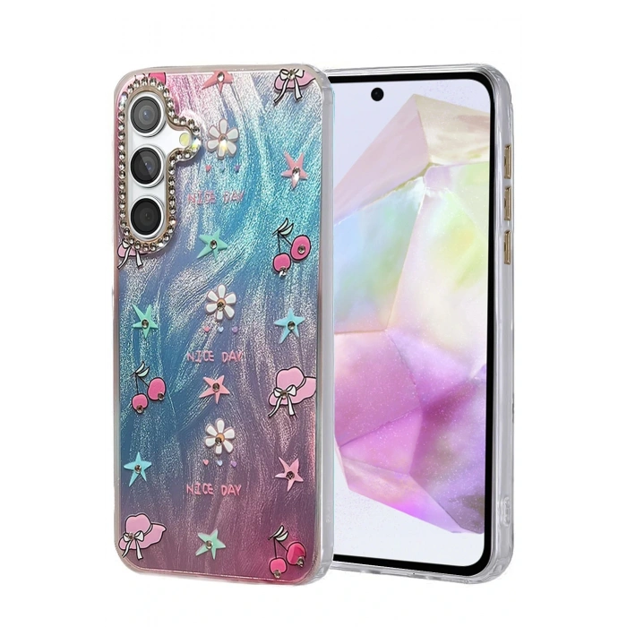 Samsung Galaxy A35 5G Kılıf Blade Aynalı Desenli Kapak - Desen 4