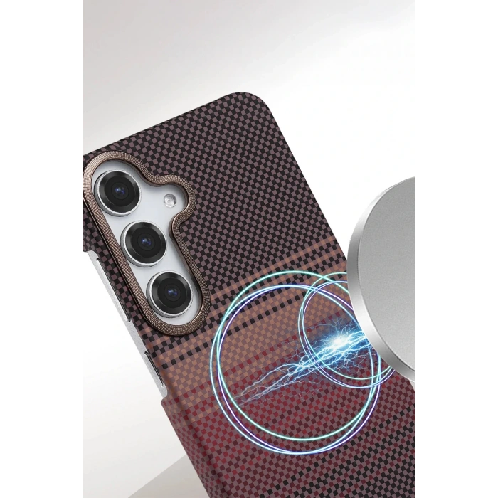 Samsung Galaxy A35 5G Vega Magsafe Kapak - Kırmızı