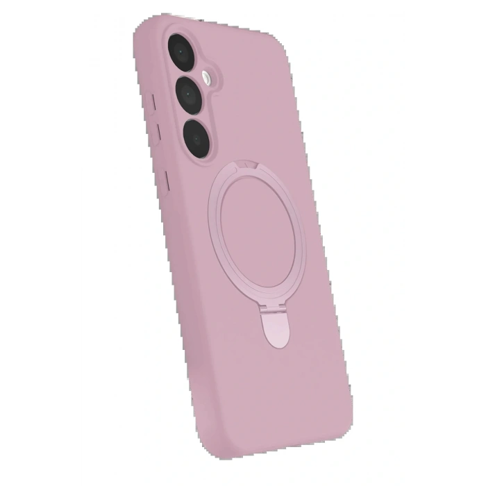 Samsung Galaxy A55 5G Regal Magsafe Standlı Kapak - Açık Pembe