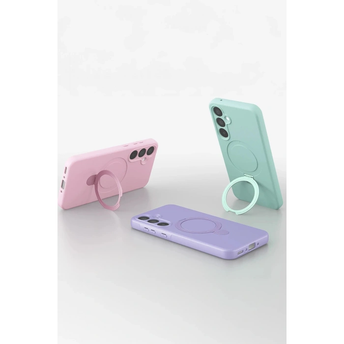 Samsung Galaxy A55 5G Regal Magsafe Standlı Kapak - Titan Gri