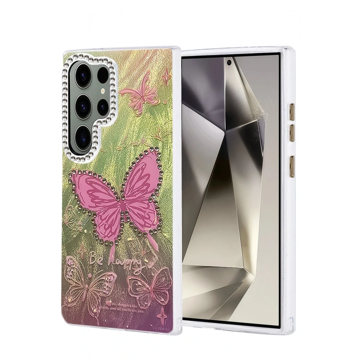 Samsung Galaxy S23 Ultra Kılıf Blade Aynalı Desenli Kapak - Desen 5