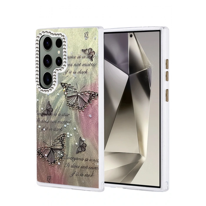 Samsung Galaxy S23 Ultra Kılıf Blade Aynalı Desenli Kapak - Desen 6