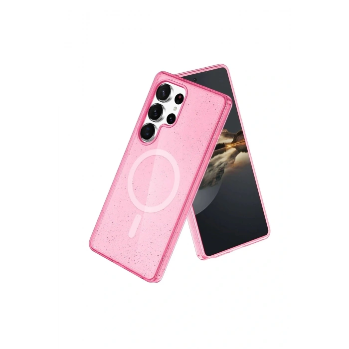 Samsung Galaxy S23 Ultra Kılıf Star Magsafe Kapak - Pembe