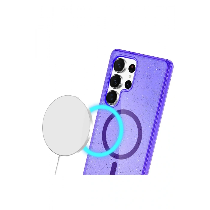 Samsung Galaxy S23 Ultra Kılıf Star Magsafe Kapak - Turuncu