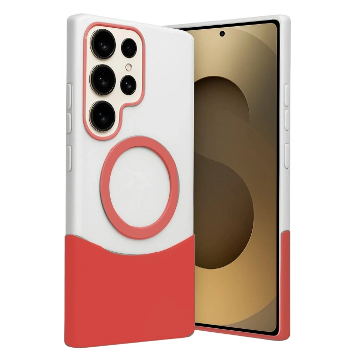 Samsung Galaxy S23 Ultra Velar Magsafe Kapak - Kırmızı