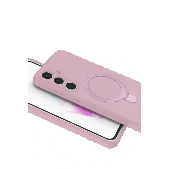 Samsung Galaxy S24 FE Regal Magsafe Standlı Kapak - Açık Pembe