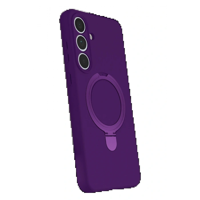 Samsung Galaxy S24 FE Regal Magsafe Standlı Kapak - Derin Mor
