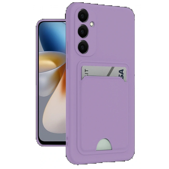 Samsung Galaxy S24 Plus Kelvin Kartvizitli Silikon - Lila