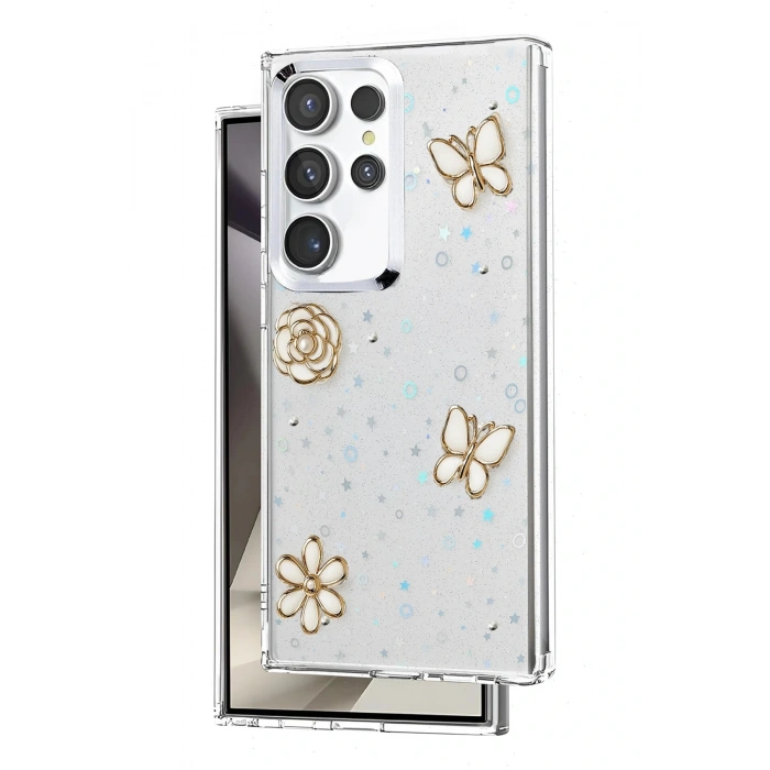 Samsung Galaxy S24 Ultra Fiyonk Desenli Kapak - Desen 2