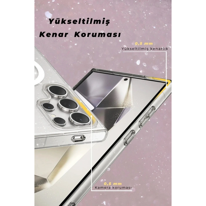 Samsung Galaxy S24 Ultra Kılıf Star Magsafe Kapak - Şeffaf