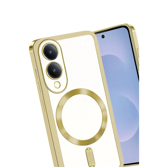 Samsung Galaxy S25 Edge Kross Magneticsafe Kapak - Gold