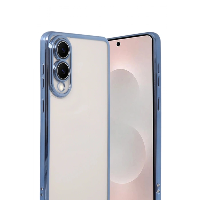 Samsung Galaxy S25 Edge Lensli Silikon - Açık Mavi