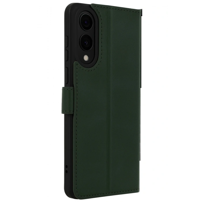 Samsung Galaxy S25 Edge Trend S Plus Kapaklı Kılıf - Koyu Yeşil