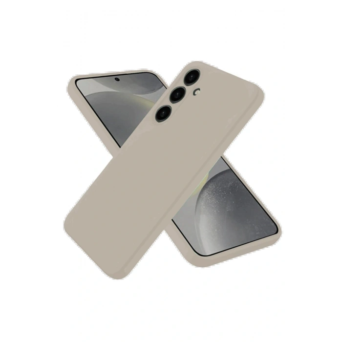 Samsung Galaxy S25 Kılıf Nano içi Kadife Silikon - Pudra