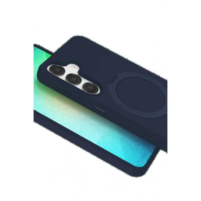 Samsung Galaxy S25 Regal Magsafe Standlı Kapak - Lacivert