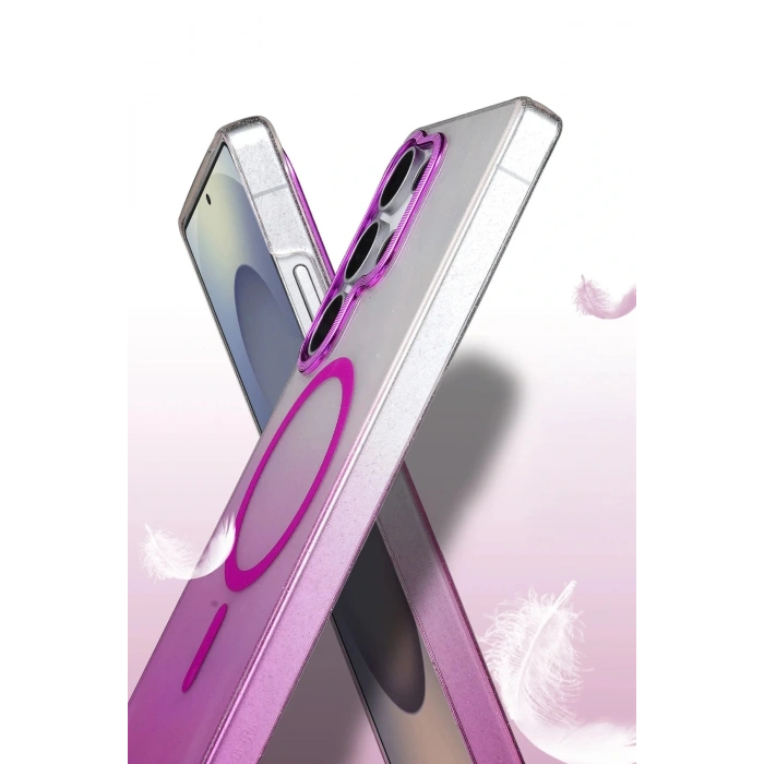 Samsung Galaxy S25 Ultra Glossy Magsafe Kapak - Siyah