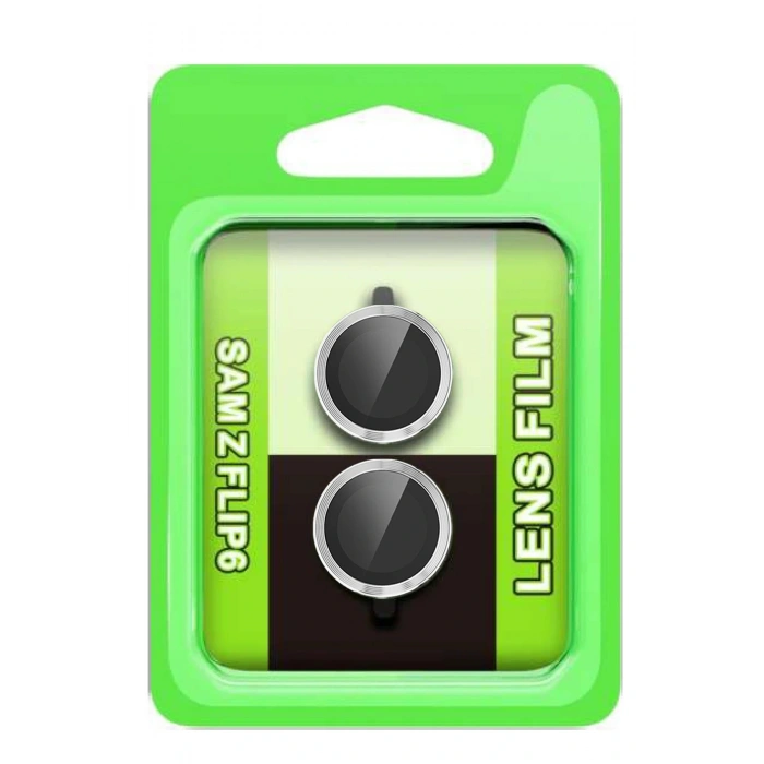 Samsung Galaxy Z Flip 6 Raze Metal Kamera Lens - Gümüş