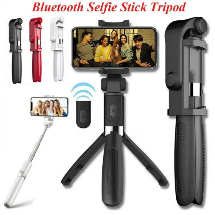 Selfie Stick L01 Bluetooth Kumandalı Selfie Çubuğu Tripod Monopod (4172)