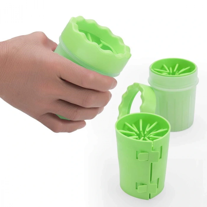 Silikon Jel Fırçalı Kedi Köpek Pati Ayak Yıkama Temizleme Kovası (küçük) (4172)