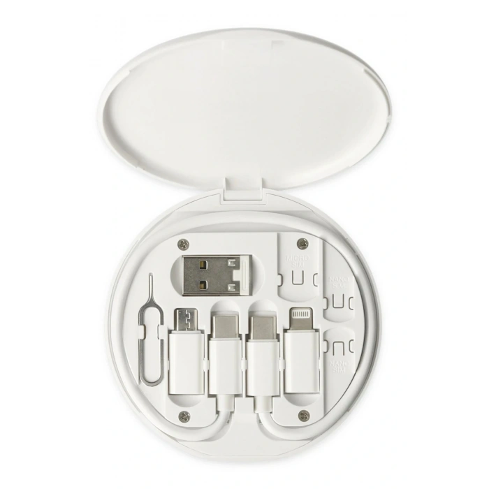 SN06 3in1 Kablo ve Kart Düzenleyici - Beyaz