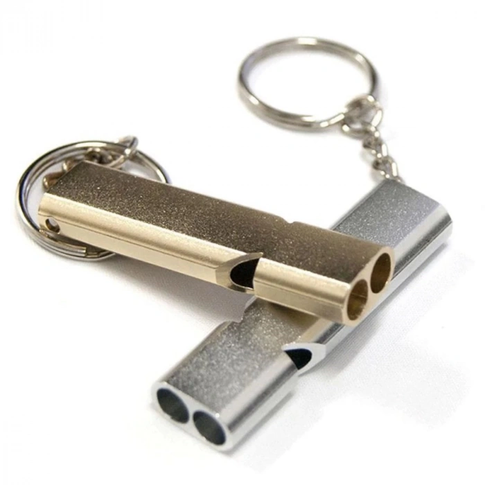 S.o.s Acil İmdat Düdüğü Alüminyum Islık Anahtarlık Kamp Yürüyüş Aksesuar Araçları (4172)