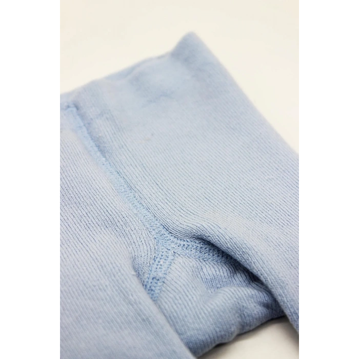 Tekli Kaymaz Basic Külotlu Çorap  Mavi