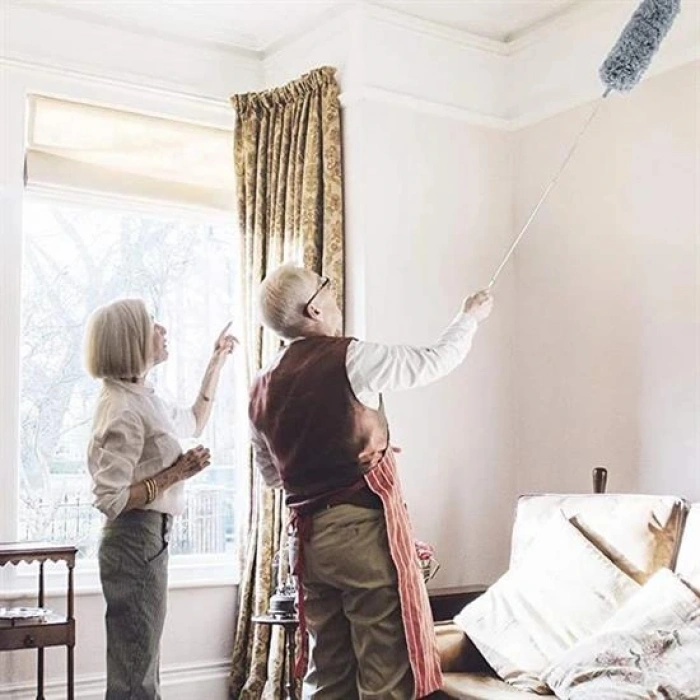 Teleskopik 3'lü Mop Toz Alma Püskülü Çok Fonksiyonlu Temizlik Seti (4172)