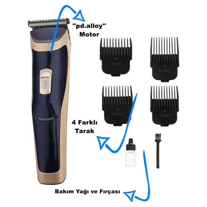 Tr-650 Profesyonel Saç Sakal Tıraş Makinesi (4172)