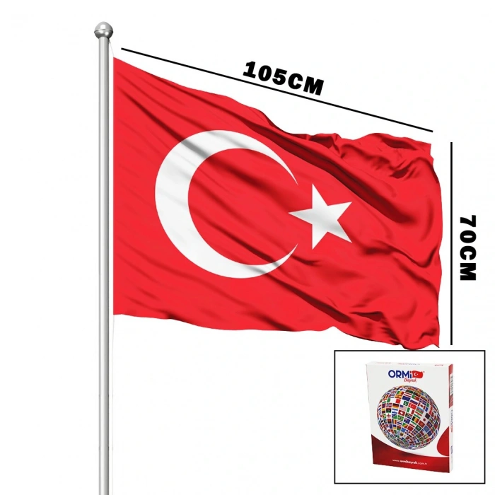 Türk Bayrağı Alpaka Kumaş 70x105cm (4172)