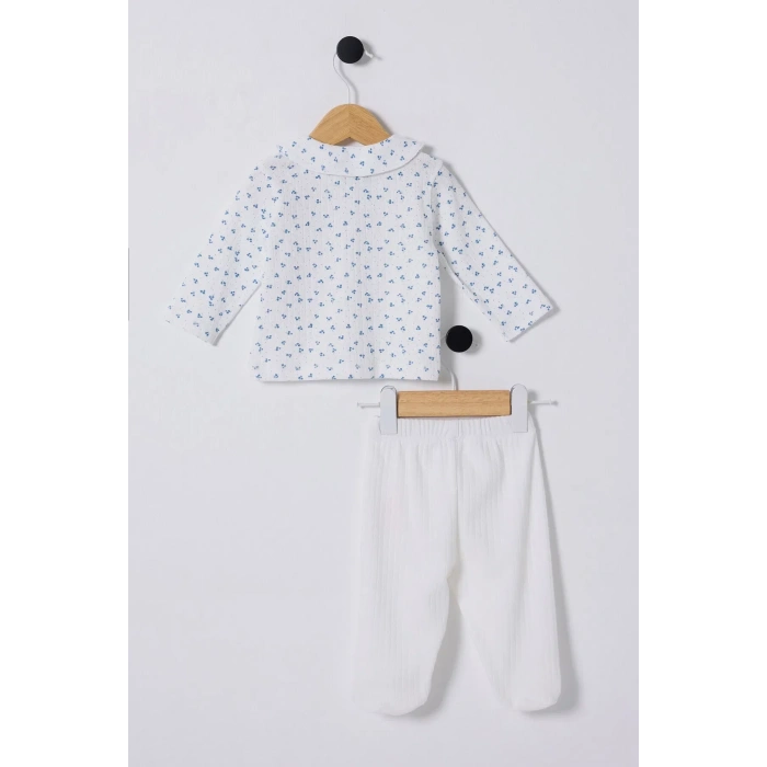 U.s Polo Bebek 2li Takım Usb2433 Beyaz-mavi