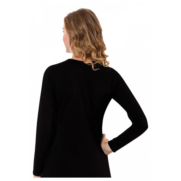 venüsshopping- Bayan Uzun Kol Body Siyah