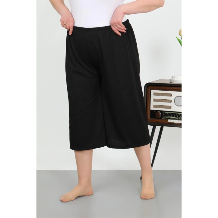 venüsshopping- Kadın Büyük Beden Bürümcük Kapri