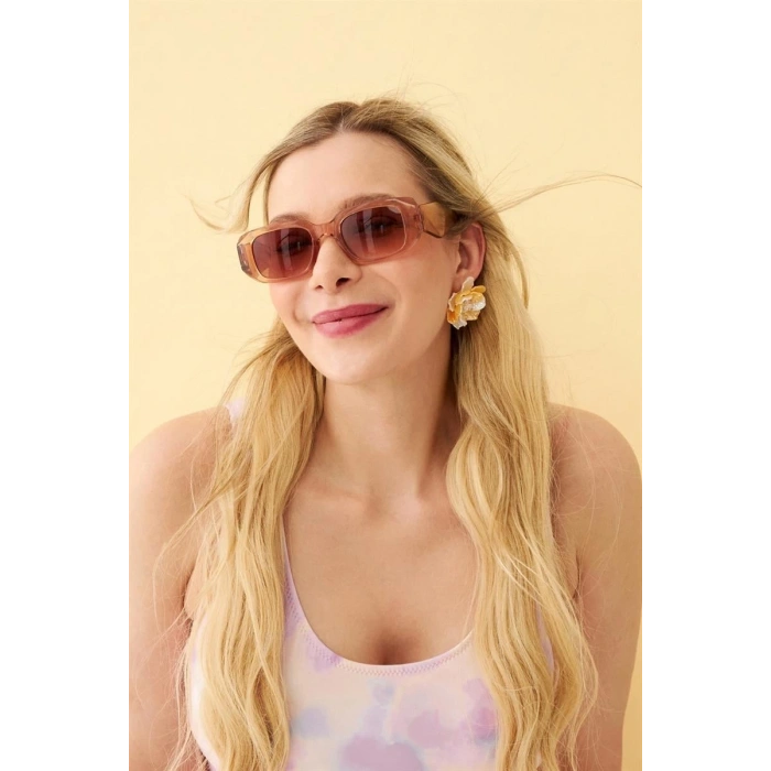 venüsshopping- Kadın Pembe Renkli Desenli Büyük Beden Tek Parça Mayo