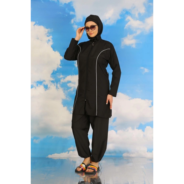 venüsshopping- Kadın Tam Tesettür Siyah Mayo