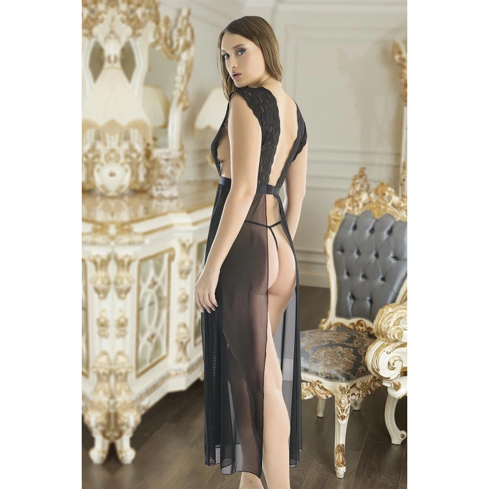 venüsshopping- Uzun Fantazi Gecelik Siyah