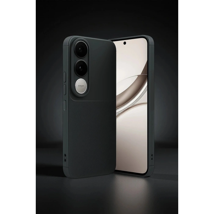 Vivo V50 Lite 4G Auto Focus Karbon Kapak - Kahverengi