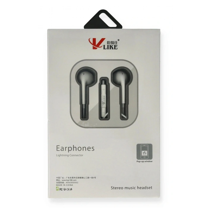 Vlike VK i7 Lightning Bluetooth Kablolu Kulaklık