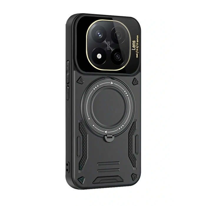 Xiaomi 14T Pro Kılıf Joy Lens Standlı Kapak - Siyah