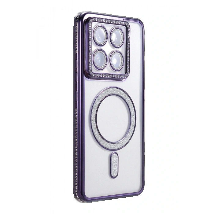 Xiaomi Mi 14T Pro Joke Simli Magneticsafe Kılıf - Derin Mor