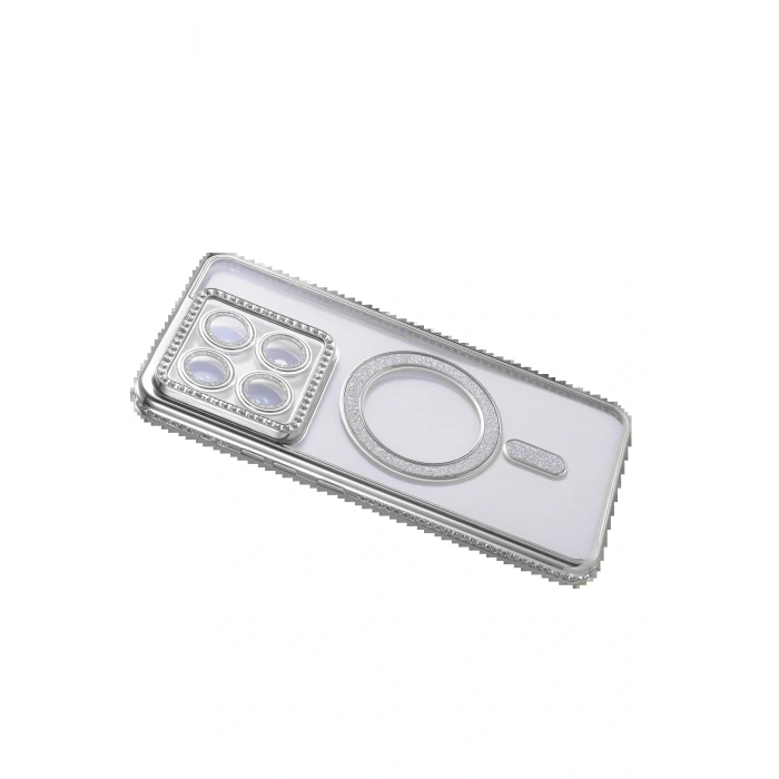 Xiaomi Mi 14T Pro Joke Simli Magneticsafe Kılıf - Gümüş