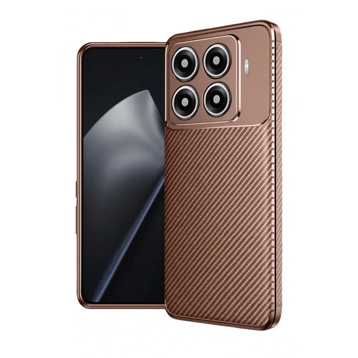 Xiaomi Mi 15T Pro Auto Focus Karbon Kapak - Kahverengi