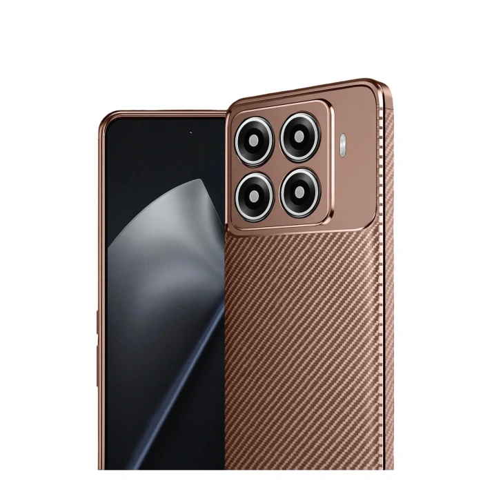 Xiaomi Mi 15T Pro Auto Focus Karbon Kapak - Kahverengi