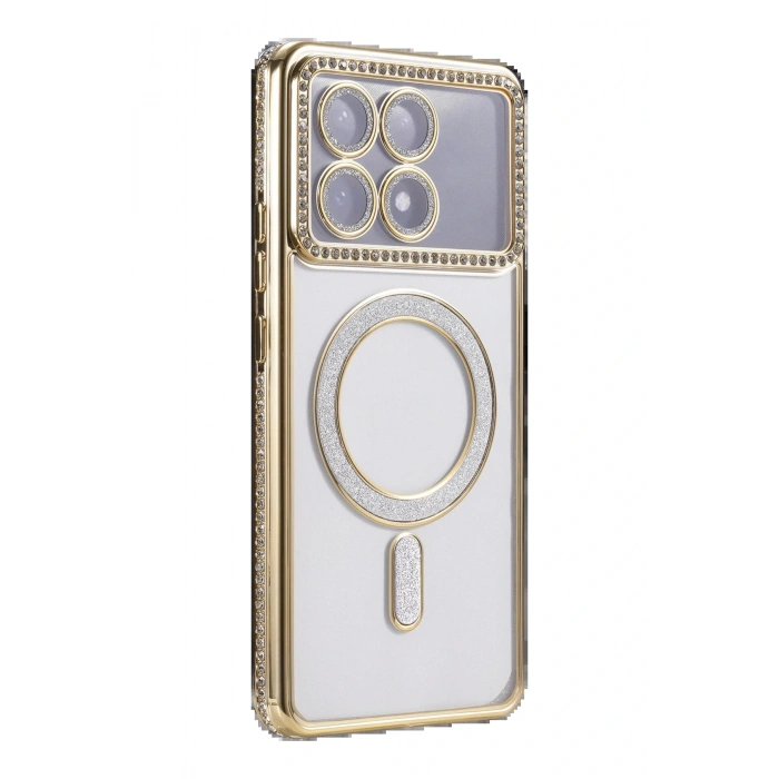 Xiaomi Poco X6 Pro Joke Simli Magneticsafe Kılıf - Gold
