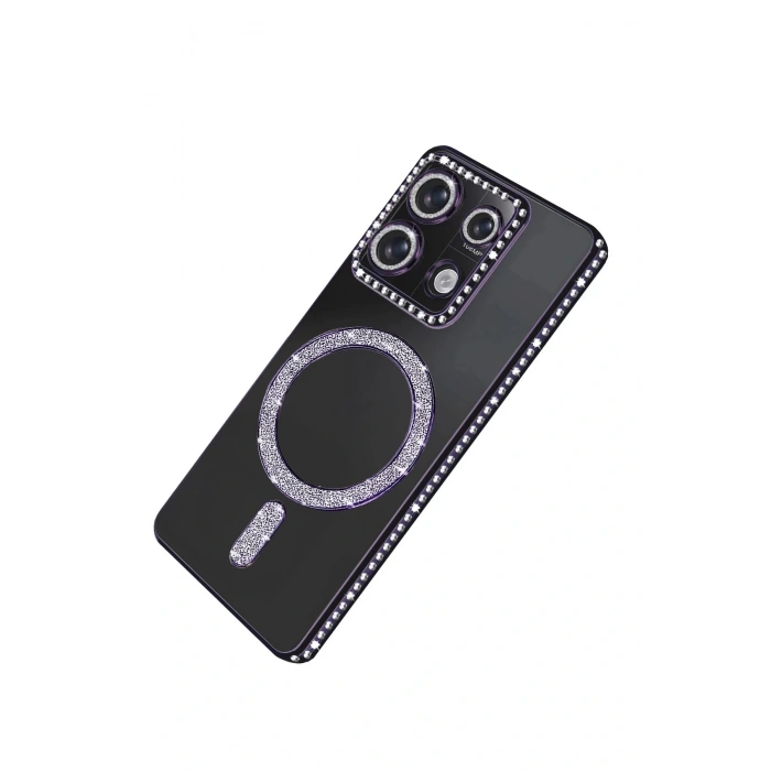 Xiaomi Redmi 13C Joke Simli Magneticsafe Kılıf - Derin Mor