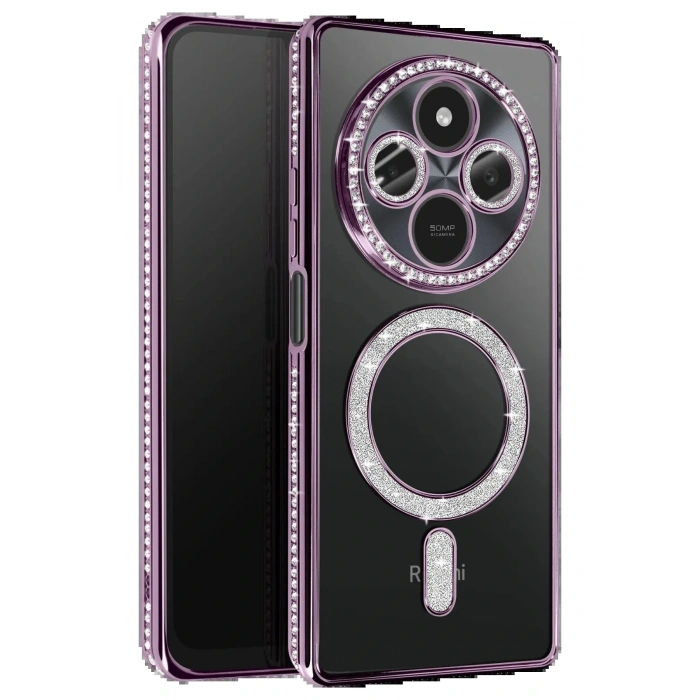 Xiaomi Redmi 14C Joke Simli Magneticsafe Kılıf - Derin Mor