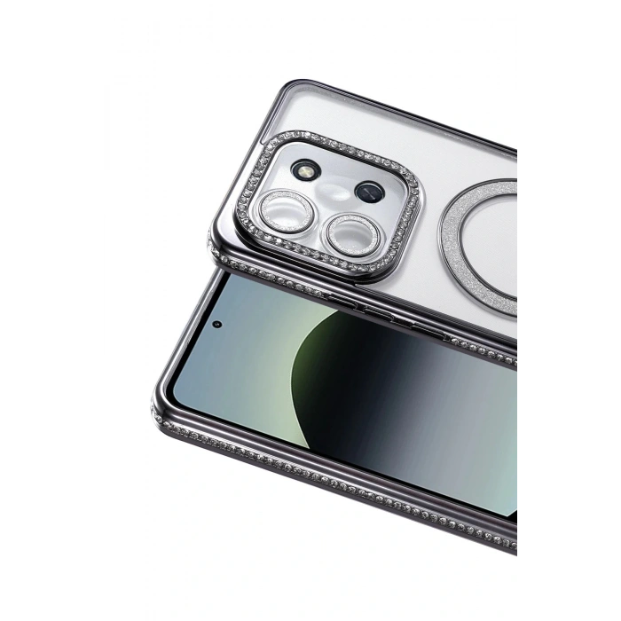 Xiaomi Redmi 15C 4G Joke Simli Magneticsafe Kılıf - Siyah